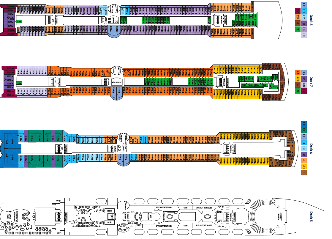 Celebrity Millennium Deck Plan Vacationsbysea